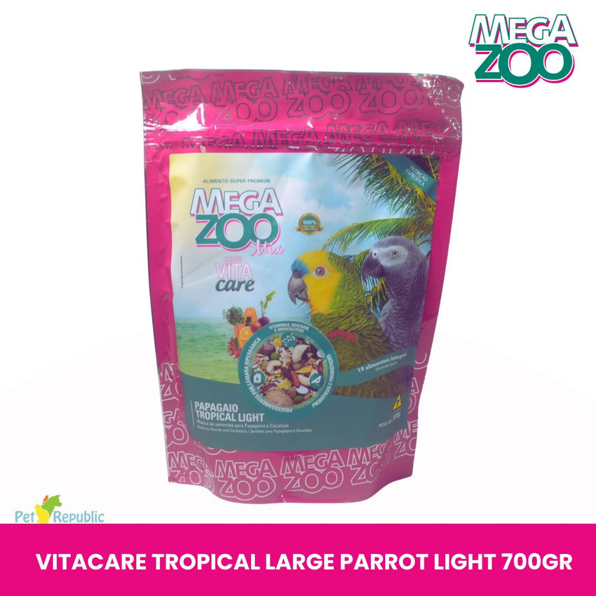 MEGAZOO Makanan Burung Light Parrot Tropical Vita care Mix 500g Bird Food Megazoo 