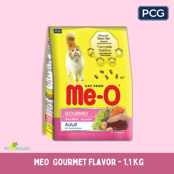 MEO Makanan Kucing Dry Cat Food Dry Gourmet Flavor 1.1kg Cat Food Dry PCG 