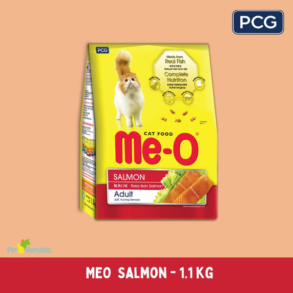 MEO Makanan Kucing Dry Cat Food Salmon Flavor 1.1kg Cat Dry Food PCG 