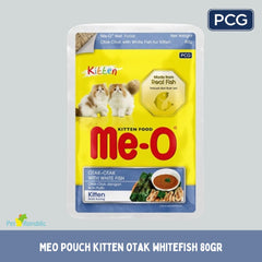 MEO Makanan Kucing Pouch Kitten Otak with White Fish 80gr Cat Food Wet PCG 