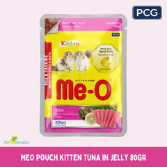 MEO Makanan Kucing Pouch Kitten Tuna in Jelly 80gr Cat Food Wet PCG 