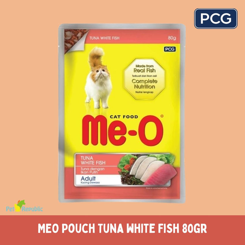 MEO Makanan Kucing Pouch Tuna White Fish 80gr Cat Food Wet PCG 