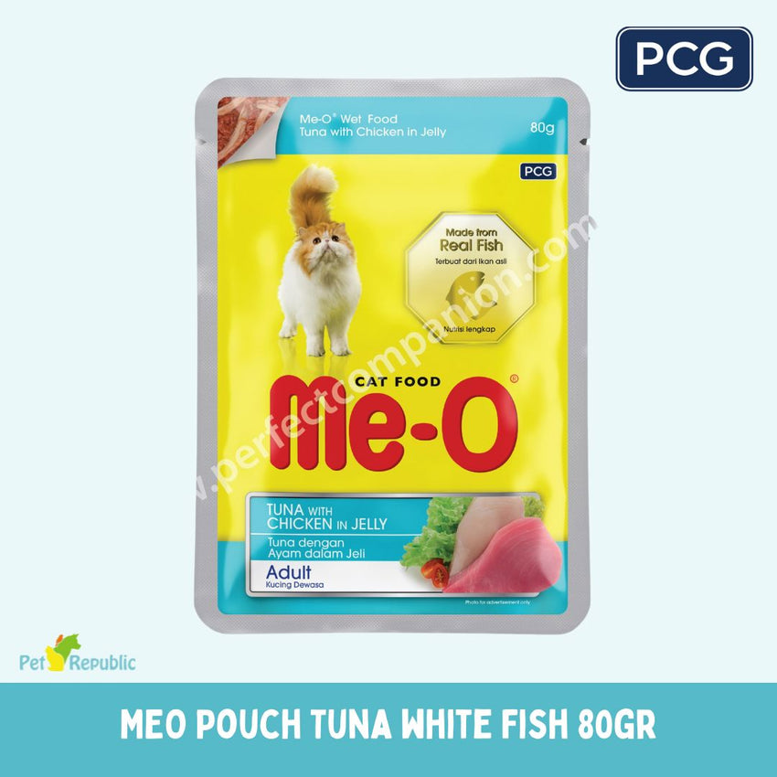 MEO Makanan Kucing Pouch Tuna with Chicken in Jelly 80gr Cat Food Wet PCG 