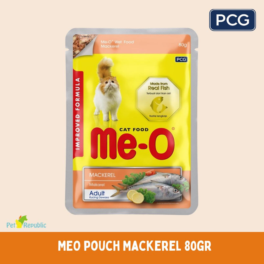 MEO Pouch Makanan Kucing Mackerel in Jelly 80gr Cat Food Wet pcg 