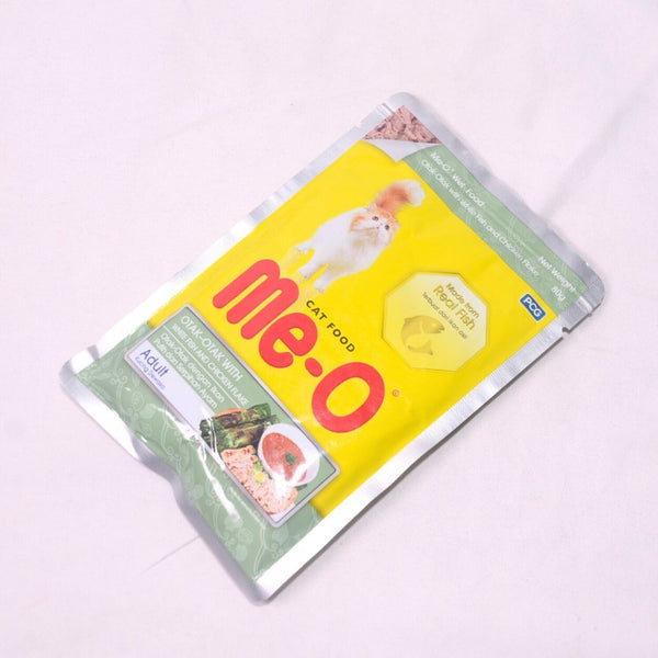 MEO Pouch Makanan Kucing Otak Otak White Fish Chicken Flakes 80gr Cat Food Wet PCG 