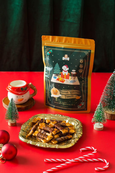 MRLEEDOGSBAKERY Snack Anjing Festive Roasted Turkey 80g Christmas 2024 Dog Snack MR Lee Bakery 