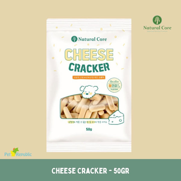 NATURALCORE Snack Anjing Cheese Cracker 50gr Dog Snack Natural Core 