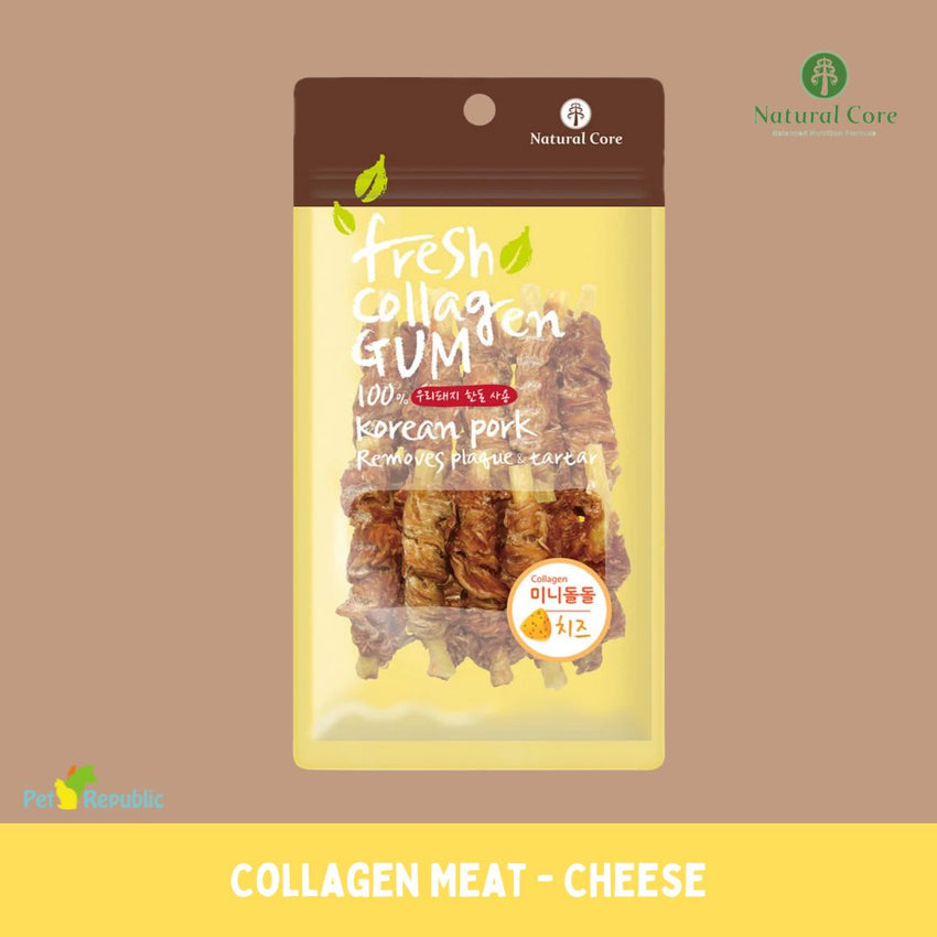 NATURALCORE Snack Anjing Dental Collagen Meat Cheese Dog Snack Natural Core 