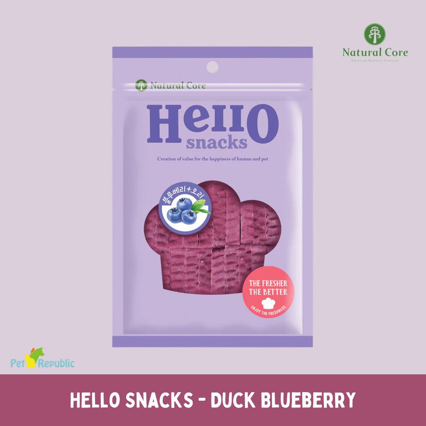 NATURALCORE Snack Anjing Hello Snacks Duck Blueberry 100gr Dog Snack Natural Core 