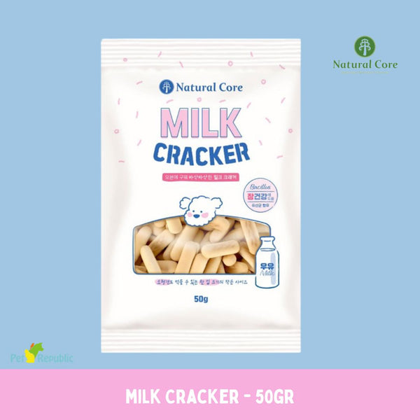 NATURALCORE Snack Anjing Milk Cracker 50gr Dog Snack Natural Core 