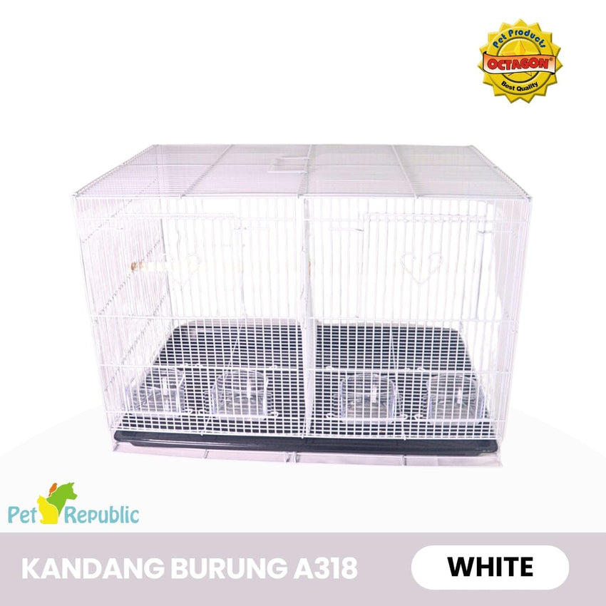 OCTAGON A318 Bird Cage Sekat 60 x 41 x H 41 cm Cage Octagon White 