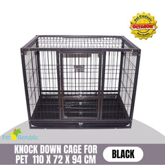 OCTAGON Kandang Knockdown D220A Black 110 x 72 x 94cm Pet Cage OCTAGON 