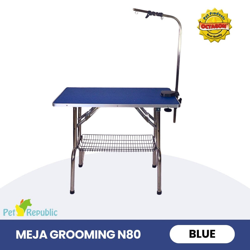 OCTAGON Meja Grooming With Arm N80 Blue 95x55x78cm Grooming Tools Octagon 