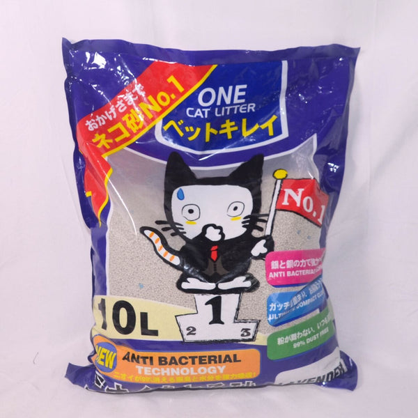 ONECAT Pasir Kucing Anti Bacterial Bentonite Cat Sand 10L Lavender Cat Sanitation One Cat 