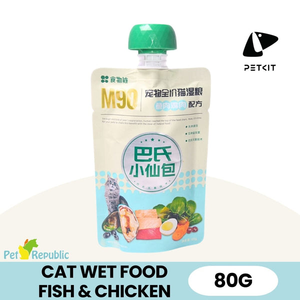 PETKIT Makanan Kucing Cat Wet Food M90 RAW Fish and Chicken 80g Cat Food Wet PETKIT 