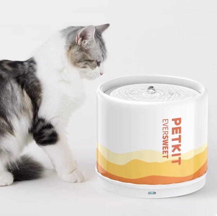 PETKIT Tempat Minum Hewan Eversweet Ceramic 2 Water Fountain Orange Pet Drinking PETKIT 