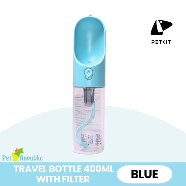 PETKIT Travel Bottle With Filter Blue 400ml Pet Drinking PETKIT 