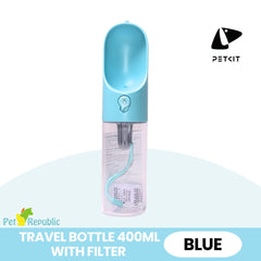 PETKIT Travel Bottle With Filter Blue 400ml Pet Drinking PETKIT 