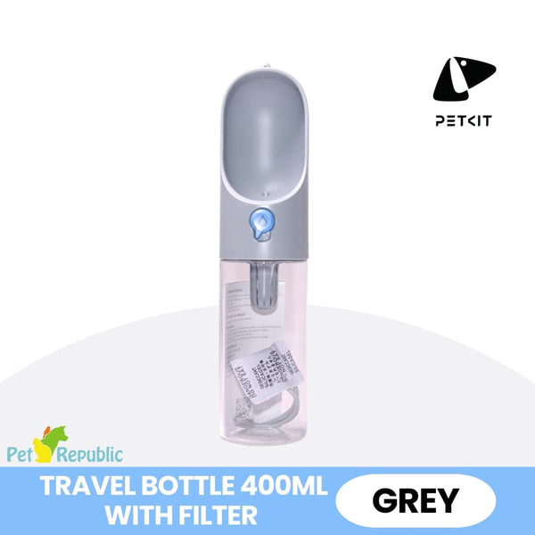 PETKIT Travel Bottle With Filter Grey 400ml Pet Drinking PETKIT 