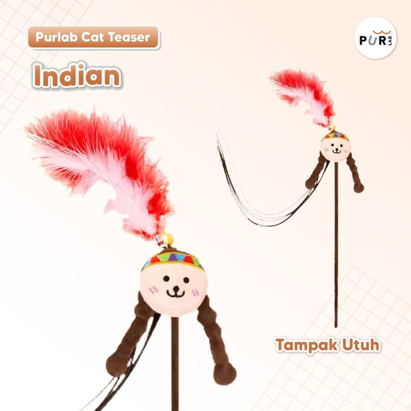 PURLAB Mainan Kucing Cat Toy Indian Teaser Cat Toy Pur Lab 