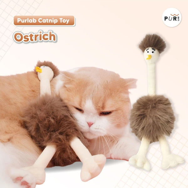 PURLAB Mainan Kucing Cat Toy Ostrich Catnip Cat Toy Pur Lab 