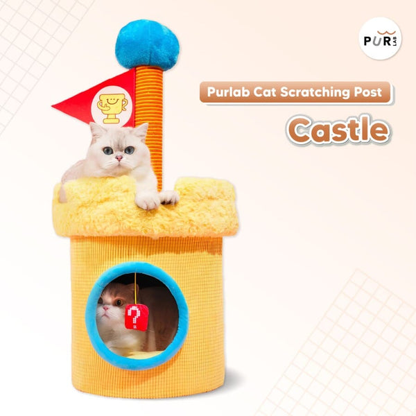 PURLAB Rumah Kucing Cat Climbing Castle Scratching Post Cat House and Tree Pur Lab 