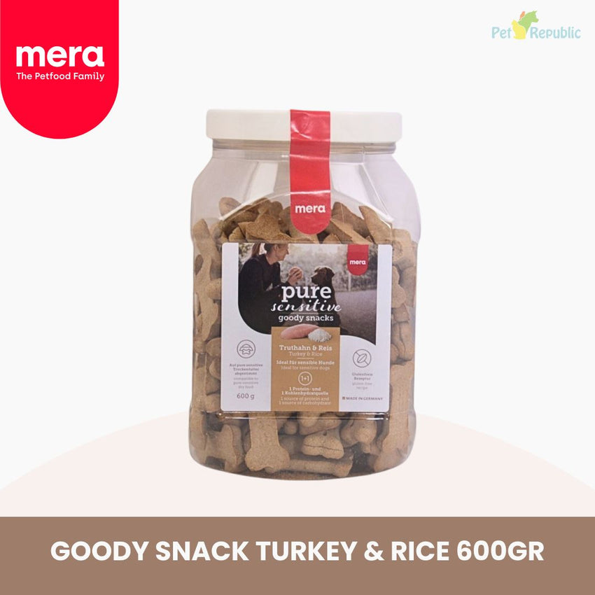 Snack Anjing MERADOG Goody Snack TURKEY and RICE 600gr DOG SNACK Meradog 