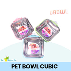 UBOWL UB1 Tempat Makan Pet Bowl Cubic And Hanger Single Pet Bowl Tidak ada merek 