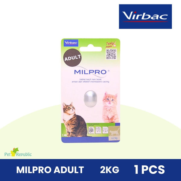 VIRBAC Milpro For Adult Cat 2kg Up 1pcs Pet Medicated Care Virbac 