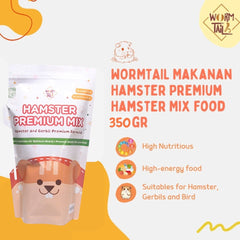 WORMTAIL Makanan Hamster Premium Hamster Mix Food 350gr Small Animal Food Tidak ada merek 