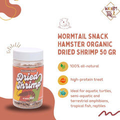 WORMTAIL Makanan Kura Ikan Hamster Dried Shrimp 50gr Reptiles Food Tidak ada merek 