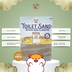 WORMTAIL Pasir Hamster Natural Sand for Bath and Toilet 800gr Small Animal Sanitasi Tidak ada merek 