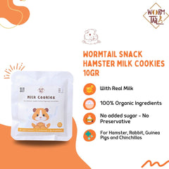 WORMTAIL Snack Hamster Milk Cookies 10gr Small Animal Snack Tidak ada merek 