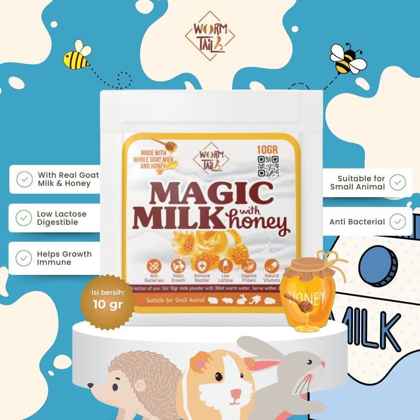 WORMTAIL Susu Hamster Sugarglider Magic Milk with Honey 10gr Small Animal Food Tidak ada merek 