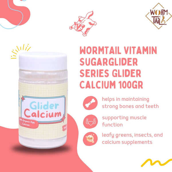 WORMTAIL Vitamin Sugarglider Series Glider Calcium 100gr Small Animal Health And Nutrition Wormtail 