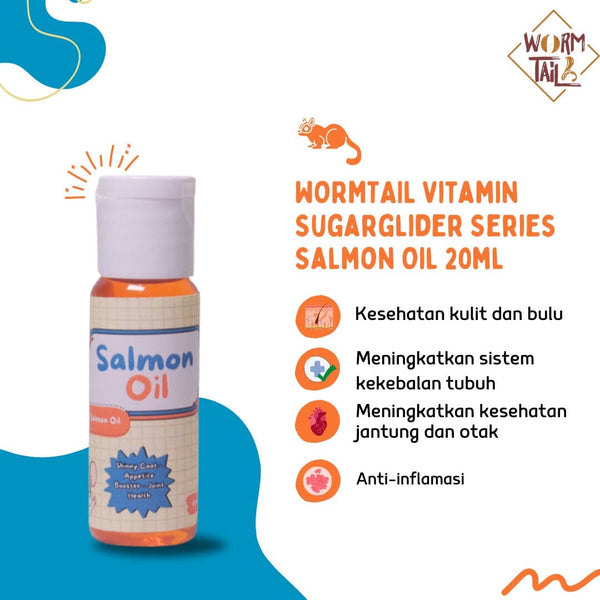 WORMTAIL Vitamin Sugarglider Series Salmon Oil 20ml Small Animal Vitamin Wormtail 