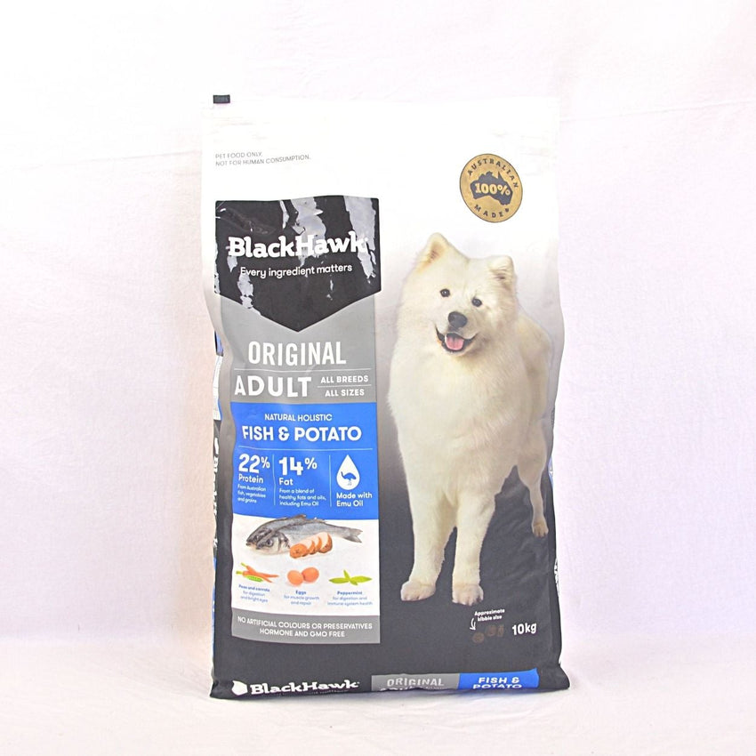 BLACKHAWK Dog Original Adult Fish and Potato 10kg Dog Food Dry Blackhawk 