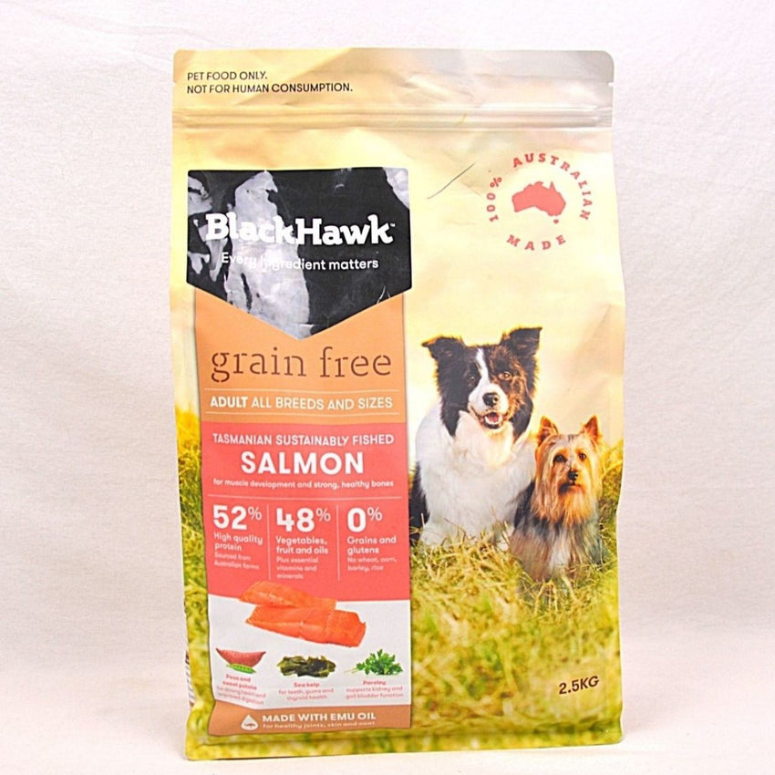 BLACKHAWK Grain free Salmon 2.5kg Dog Food Dry Blackhawk 