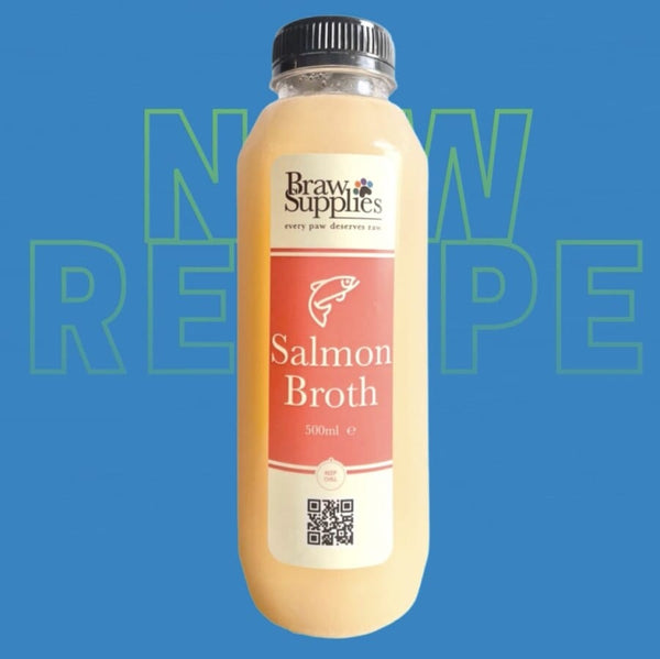 BRAWSUPPLIES Makanan Anjing Salmon Broth 500ml Dog Frozen Food Pet Republic Indonesia 