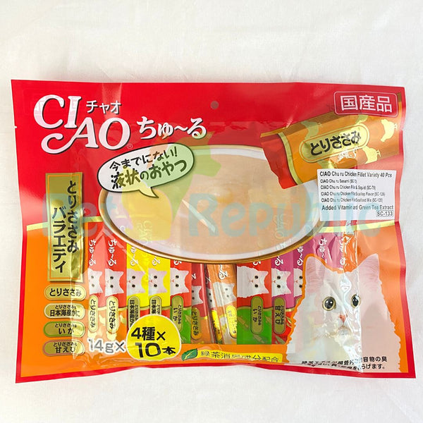 CIAO Liquid Cat Snack Chicken Fillet Variety 4pcs Cat Snack Ciao 