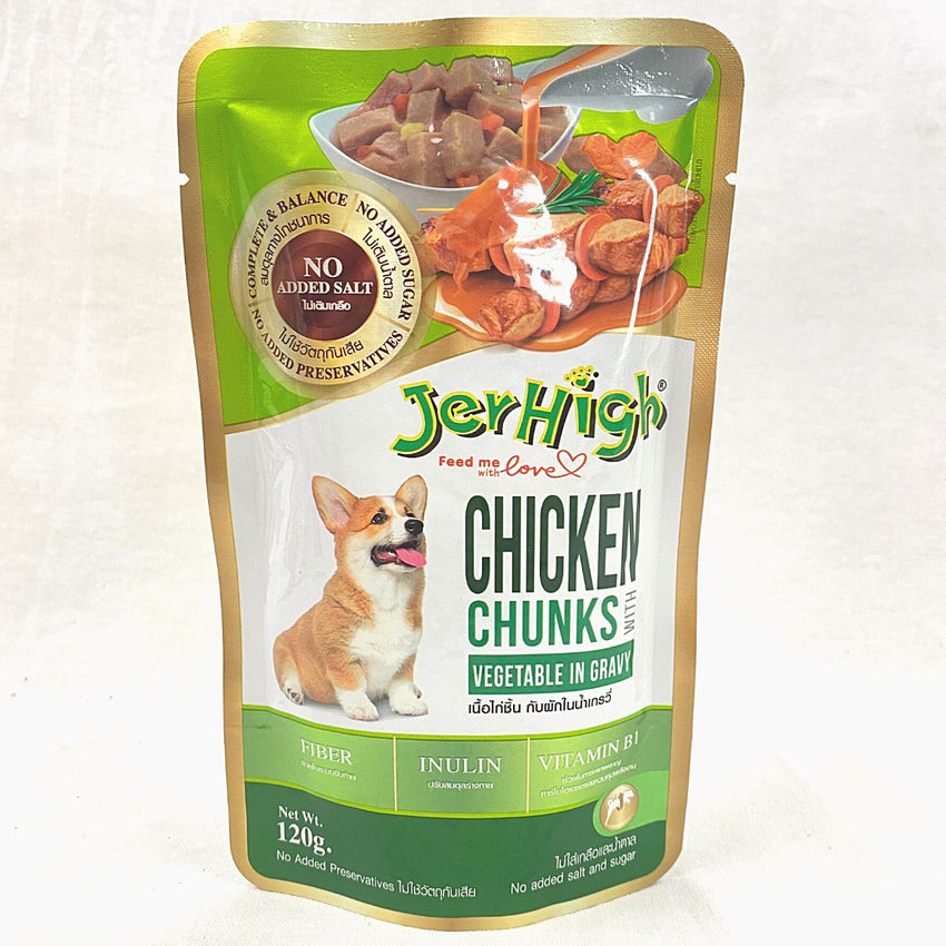 JERHIGH Pouch Chicken and Vegetables 120gr Dog Food Wet Monge 