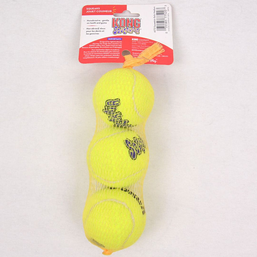 KONG AST2 Squeak air Ball Medium 3pcs Dog Toy Kong 