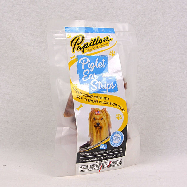 PAPILLON Roasted Piglet Ear Strip Dog Snack Papillon 