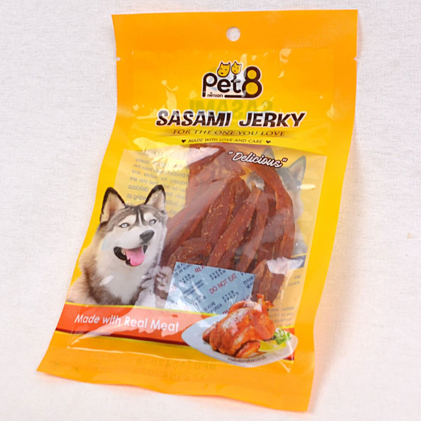 PET8 JJ01 Sasami Jerky Soft Chicken Jerky Slice 50gr Dog Snack Pet8 