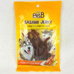 PET8 JJ01 Sasami Jerky Soft Chicken Jerky Slice 50gr Dog Snack Pet8 