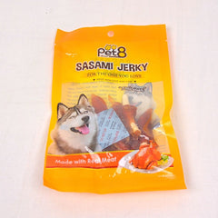 PET8 JJ08 Sasami Jerky Mini Chicken Jerky With Milk Stick 50gr Dog Snack Pet8 