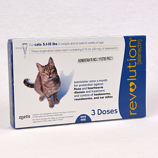 REVOLUTION Blue 45MG 0.75ml Cat 1-15lbs 1pcs Pet Vitamin and Supplement Revolution 