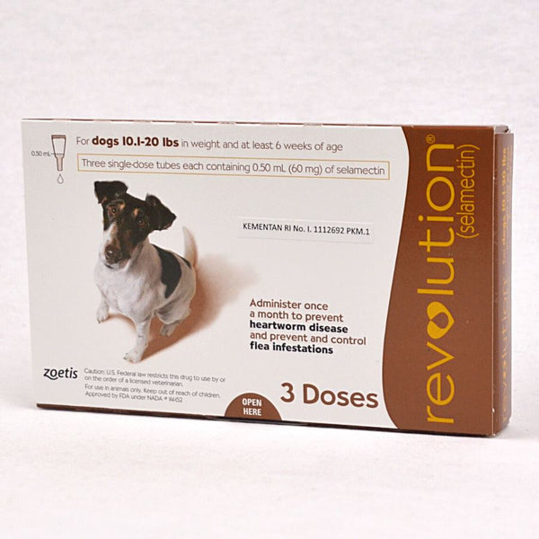 REVOLUTION Dog Flea and Tick Drop BROWN 1pcs Grooming Medicated Care Revolution 