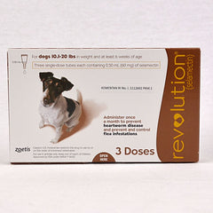 REVOLUTION Dog Flea and Tick Drop BROWN 1pcs Grooming Medicated Care Revolution 